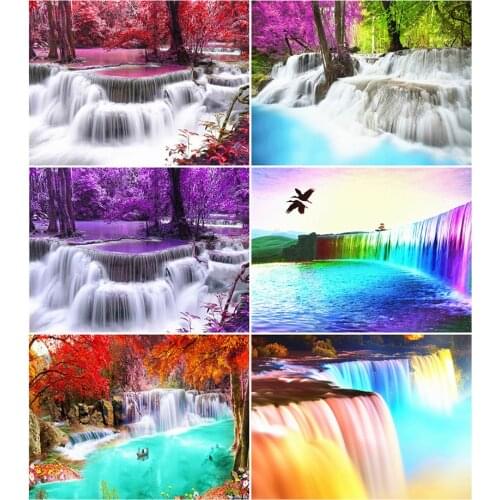 Diamond Painting Fantasy Waterfall Diy Picture of Rhinestones Needlework Diamond Embroidery Scenery Cross Stitch Kits Home Decor