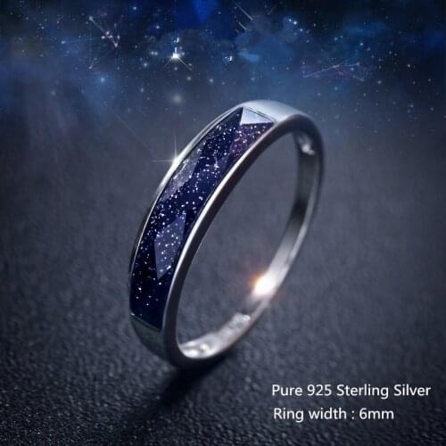 BUYEE Rings With Semi-precious Stones