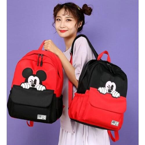 Disney New Kids School Bags Primary School Cartoon Mickey Backpack Children Minnie Satchel