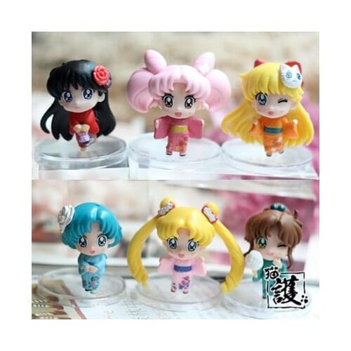 Bandai Creative Cute Anime Cartoon Sailor Moon Pretty Doll Car Accessories Car Decoration Action Figures Toys