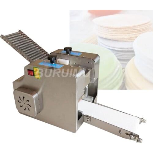 Dumpling Model Gyoza Skin Making Machine Wonton Wrappers Maker Rolled Round Square Dough Sheeter Manufacturer