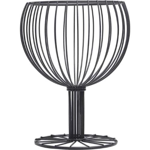 Kitchen Fruit bowl like Wine Cup metal plates basket Bowls Geometric Crafts Home Living Room Storage Vase for fruit
