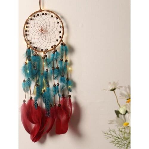 Handmade Dream Catcher Wind Chimes Home Hanging Craft Gift Dreamcatcher Feathers Ornament Car Hanging Bedroom Decoration