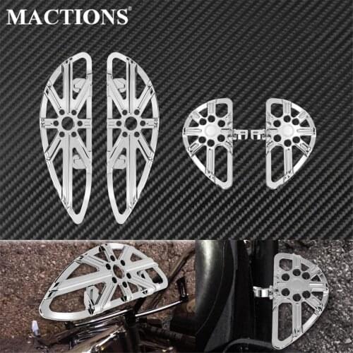 Motorcycle Front Floorboards Rear Passenger Foot Rest Pegs Pedal Chrome For Harley Touring Dyna Softail Road King Electra Glide