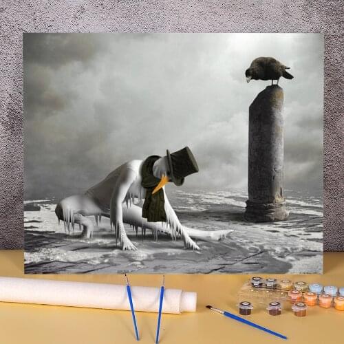 Woman Girl DIY Painting By Numbers Kit Oil Paints 40*50 Canvas Pictures Home Decoration Kids Handicraft Handiwork Drawing