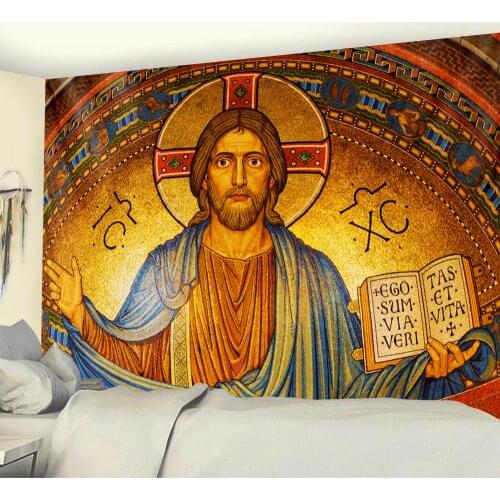 Jesus Christ mural home decoration tapestry Hippie Bohemian decoration sheet sofa blanket wall decoration yoga mat