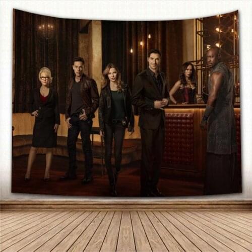 New Arrival Lucifer TV Wall Hanging Tapestry Home Party Decorative Tapestries Photo Background Cloth Table Cloth Wall Tapestry