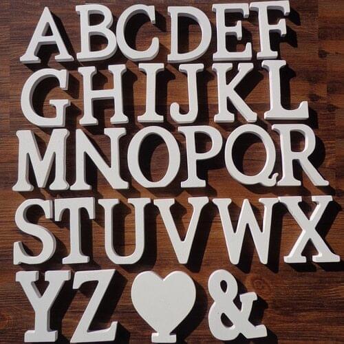 1 Piece Of DIY Freestanding Wooden Wooden Letters White Letters Wedding Birthday Party Home Decoration Personalized Name Design