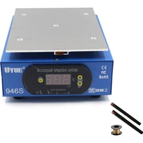 UYUE 946s preheating station 220/110V 400W 140X200mm LCD Digital screen Platform heating plate for phone repair screen separator