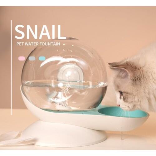 2.8L Bubble Pet Waterer Feeder Snail Shaped Automatic Water Drinking Dispenser Large Capacity Water Bowl Fountain for Dog Cat