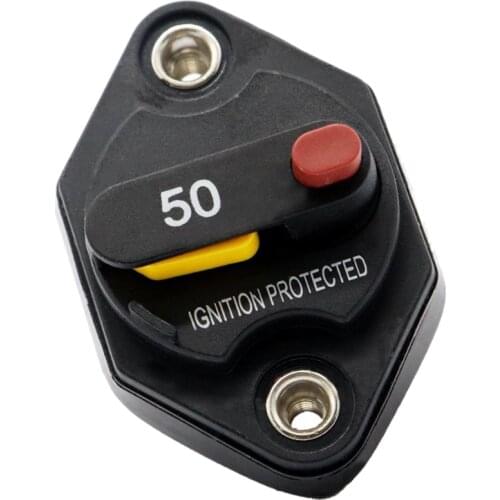 Reset Fuse Holder 50Amp Inline Circuit Breaker Car Protection Stereo Switch
