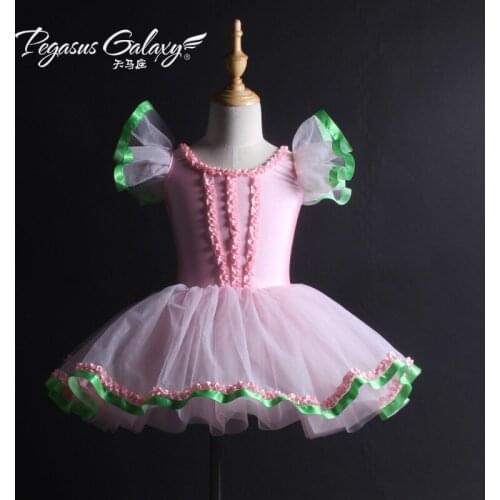 Princess Girls Ballet Dress Pink Romantic Tutu Ballet Dancewaer Ballerina Dress Kids Professional Ballet Costumes Dance Clothes