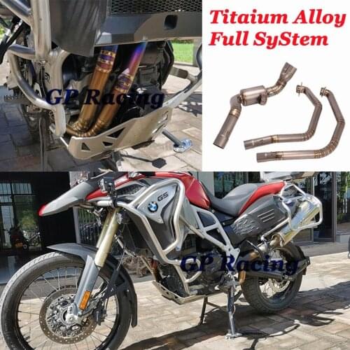Titanium Alloy Slip On For BMW F650GS F700GS F800GS ADV Motorcycle System Exhaust Middle Link Tube Pipe Modified Escape Moto
