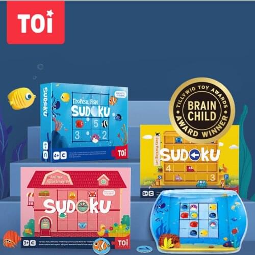 TOI Kids Cartoon Magnetic Sudoku Logic Board Puzzle Game Children Logical Thinking Toy 3D Puzzle Tillywig Toy Awards Age 3Y