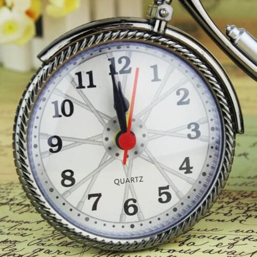 Vintage Bike Shape Alarm Clock Fun Bicycle Clock Ornaments for Home Decor CLH@8