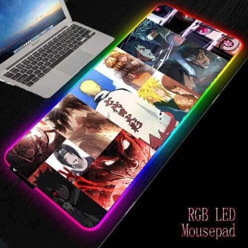 Xgz Cartoons Anime Gaming Computer Mousepad RGB Large Mouse Pad Big Mause Pad PC Desk Play Mat with Backlit Dazzle Colors