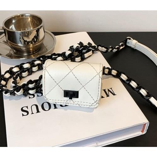 Mini Lipstick Female Bag 2021 Luxury Trend Summer Shoulder Bag Women Brand Design Fashion Chain Waist Bag PU Cross body Bag