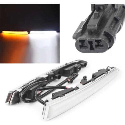 2PCS Car LED Turn Signal Lamp DRL Daytime Driving Light For Ford Escape Kuga 2013 2014 2015