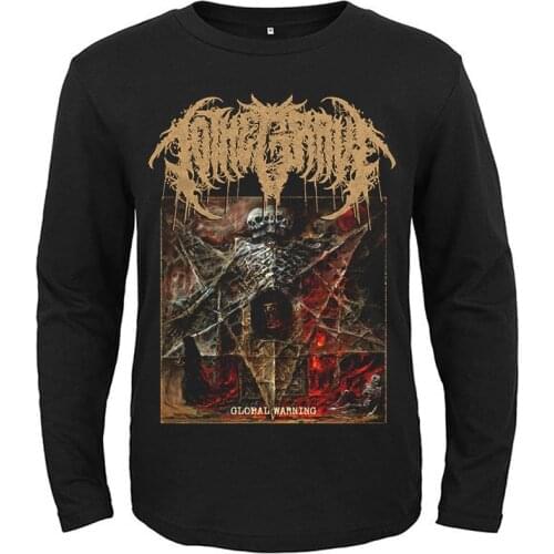 5 designs Australia rock band To The Grave Punk rocker men women full long sleeves shirt heavy metal black demon tee fitness