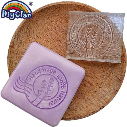 Acrylic crystal Transparent natural handmade acrylic soap seal stamp mold chapter mini natural patterns organic glass Z0089HM