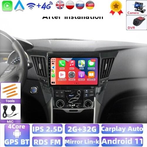 Car Stereo for Hyundai Sonata 2010-2014 2.0L QUAD Core 1024*600 Android 2G+32G Car DVD GPS Navigation Player Deckless Headunit