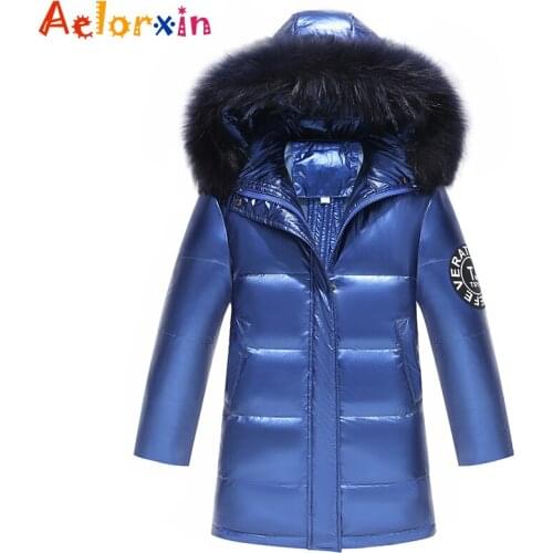 -30 Degrees Winter Down Jacket Girls Clothes Children Clothing Kids Outerwear Coats Parka Waterproof Snowsuit Toddler Girl