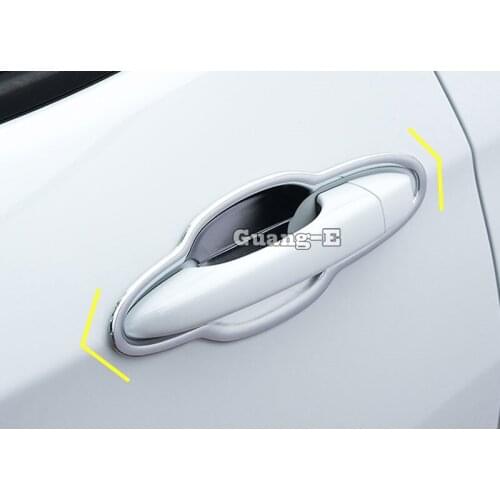 For Jeep Compass 2017 2018 2019 2020 Car Cover Detector Trim ABS Chrome Outside External Door Bowl Stick Frame Moulding 8pcs