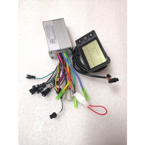 Dual model Controller 24V/36V/48V 250/ 350W/400W Brushless E-bike Controller and E-bike LCD Display Electric Bike Controller