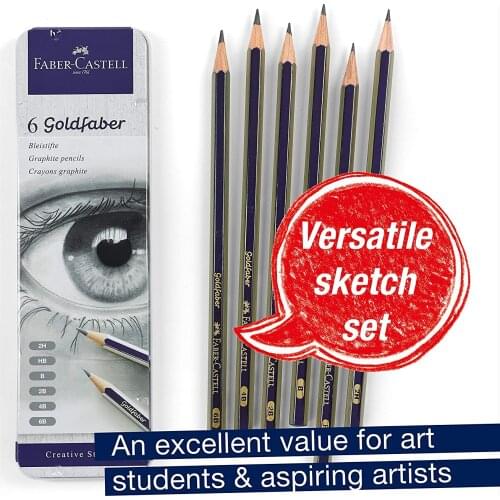 Faber Castell Creative Studio Graphite Drawing Pencils Set 2H HB B 2B 4B 6B Graphite Sketch Pencil Artists School Supplies