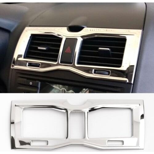 Stainless steel center air AC vents conditioner molding decorative cover trim for Lada Granta FL 2018 2019 2020 2021