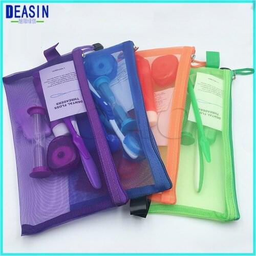 4Sets Oral Clean Tools Orthodontic Oral Care Kit Teeth Whitening Suit Tooth Brush Interdental Brush Dental Floss Mouth Mirror