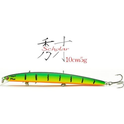 Night Fishing Lure Floating Minnow Bass Bait 10cm/5g Artificial Hard Lures Owner Treble Quality Hook Lot 2 Pieces