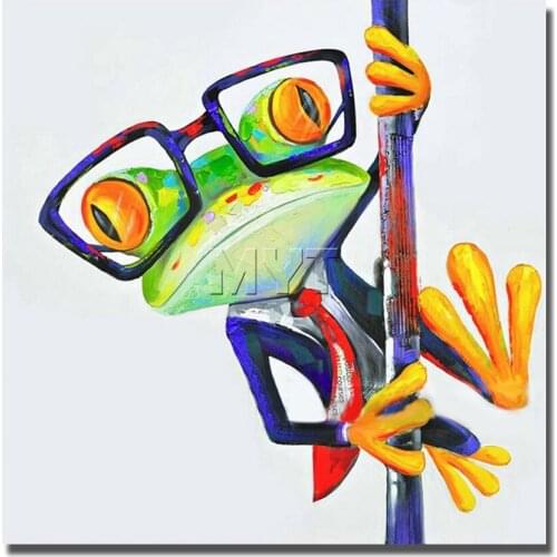 Frog Painting Canvas Art High Quality Oil Painting On Canvas Pictures Modern Decoration Wall Art Living Room Decor Pictures