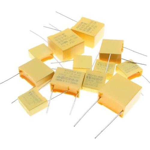 10pcs X2 Safety capacitor 15mm 275VAC 275V 0.022UF 0.047UF 0.1UF 0.15UF 0.22UF 0.33UF 0.47UF 0.68UF 1UF Polypropylene film