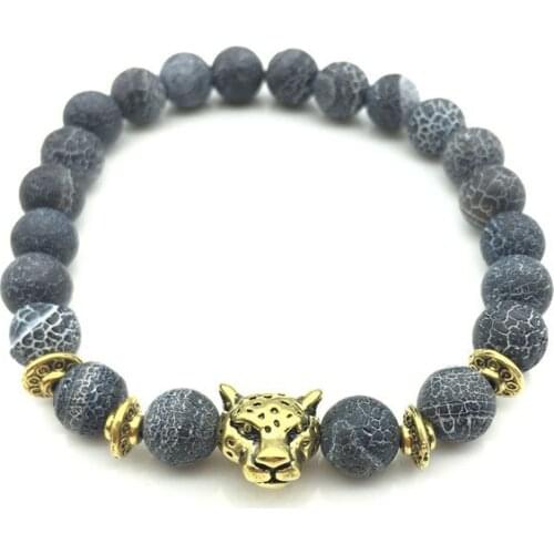 Best Sale In 2018 Women Men Jewelry Beaded Bracelet Made By Cool Animal Leopard And Beads Present Provide Dropshipping