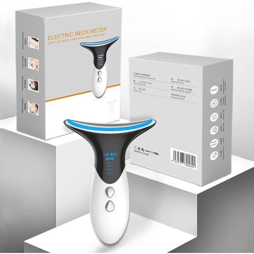 Hot LED Neck apparatus Photon Therapy Skin Care MakeUp Tighten Massager Reduce Double Chin WrinkleRemoval Anti Wrinkle Beauty