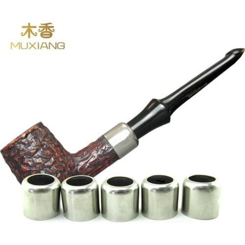 MUXIANG 10Pc/lot Pipe Decoration Ring DIY Silver ring for tobacco smoking pipe making metal hoop pipe accessories jh0002