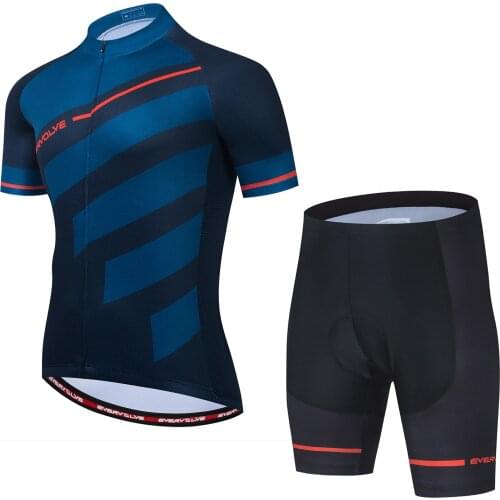 Summer 2021 Mens Outdoor Mountain Bike Sports Shirt Sweat Absorbing and Wetting Riding Dress Short Sleeve Set
