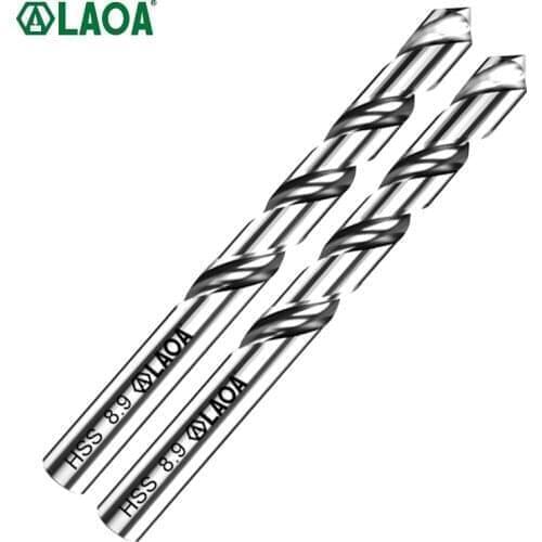 LAOA 2pcs HCS Bits of Electric Drill 6.6-8.9mm Drill Bits Set Metal Drills Taladro