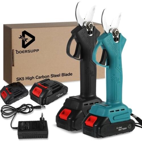 1200W Electric Pruning Shears Cordless Pruner Max30mm Rechargeable Garden Scissors Wood Trimming Pruning Tool For Makita Battery