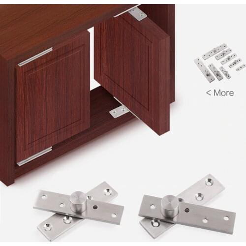 1 Pcs 360 Degrees Rotation Axis,Thickened Stainless Steel Up and Down Wood Doors Hinges Location Shaft Furniture Hinge Hidden