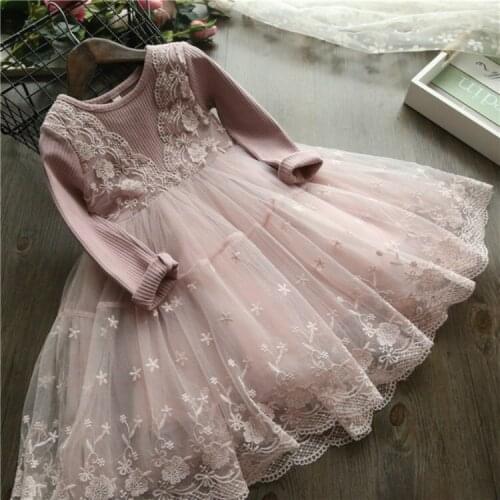 Autumn Winter Dress Girls Birthday Gift Vestido Toddler Girl Fall Clothes 2020 Lace Princess Kids Dresses for Girls