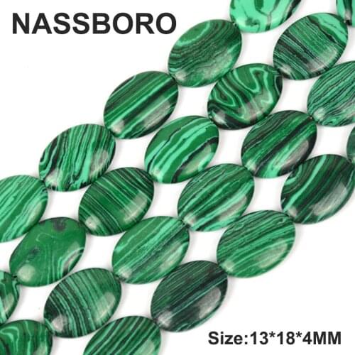 Flat Oval Malachite Peacock Natural Round Loose Spacer Stone beads ball bracelet Jewelry making DIY accessories wholesale Charms