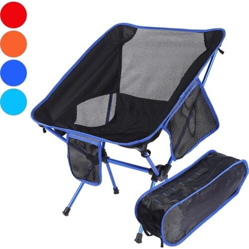 Portable Folding Chairs Camping Detachable Slacker Chairs Fishing Stool Hiking Traveling Rest Seat with Carry Pouch Carp Fishing