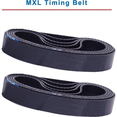 2 pcs MXL Timing Belt model-21.6/24/24.8/25.6/32/34/36/37.6/38.4/40MXL Transmission Belt Width 6/10 mm For MXL Timing Pulley