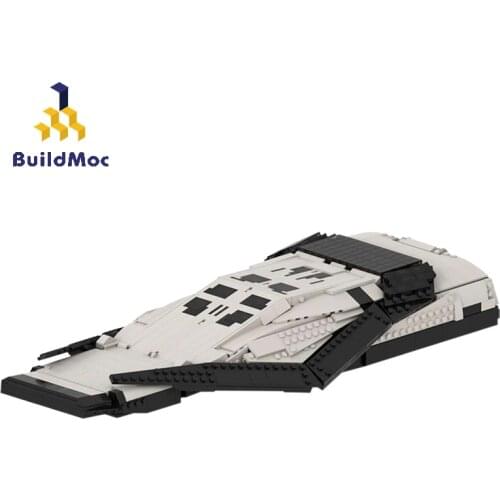 BuildMoc Technical Spaceship MOC Interstellar Ranger Star Administrator Spacecraft Model Building Blocks Bricks Technician Toys