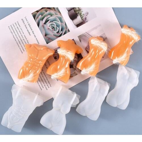 Body Shape Silicone Mold DIY Crystal Epoxy Resin Candle Mold Handicraft Jewelry Decoration Acessories Human Shape Tools