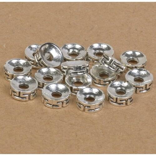 Wholesale 50pcs 8mm Tibetan Metal Beads Antique Bronze/Silver/Gold/Bronze Spacer Beads for DIY Jewelry Making