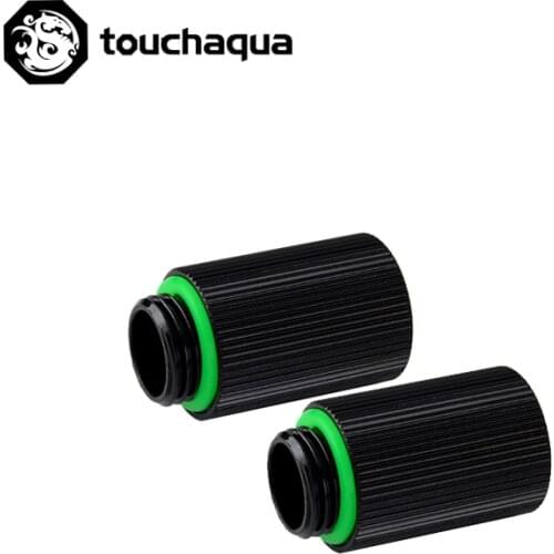 2PCS Bitspower Touchaqua G1/4" 25mm Extender Fittings,Water Cooling Build Accessory Black ,Silver TA-F62