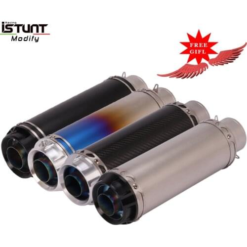 Universal 51mm 60mm Motorcycle Exhaust Modify Motocross Escape Exhaust Muffler For FZ6 CBR250 CB600 MT07 ATV Dirt Pit Bike